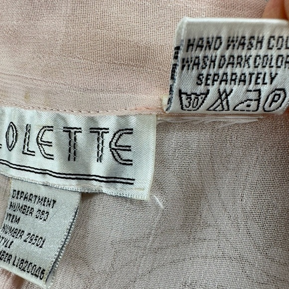 Vintage 80s 90s Size Medium Sheer Roses Floral Romantic Duster Cardigan maxi - Picture 10 of 11